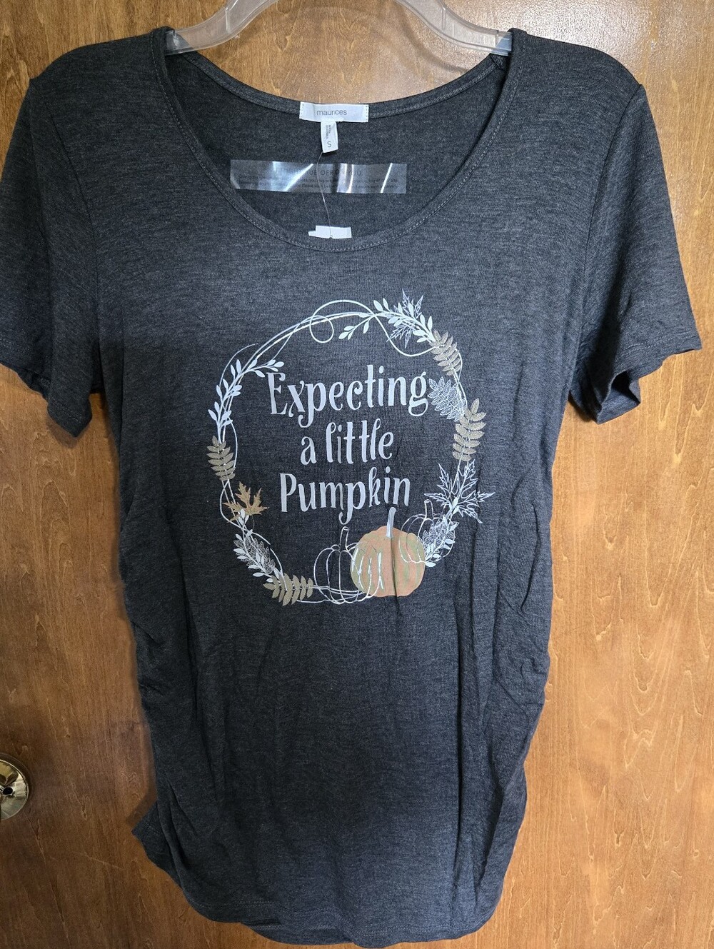 Maurices Dark Gray Maternity Fall  Graphic Tee